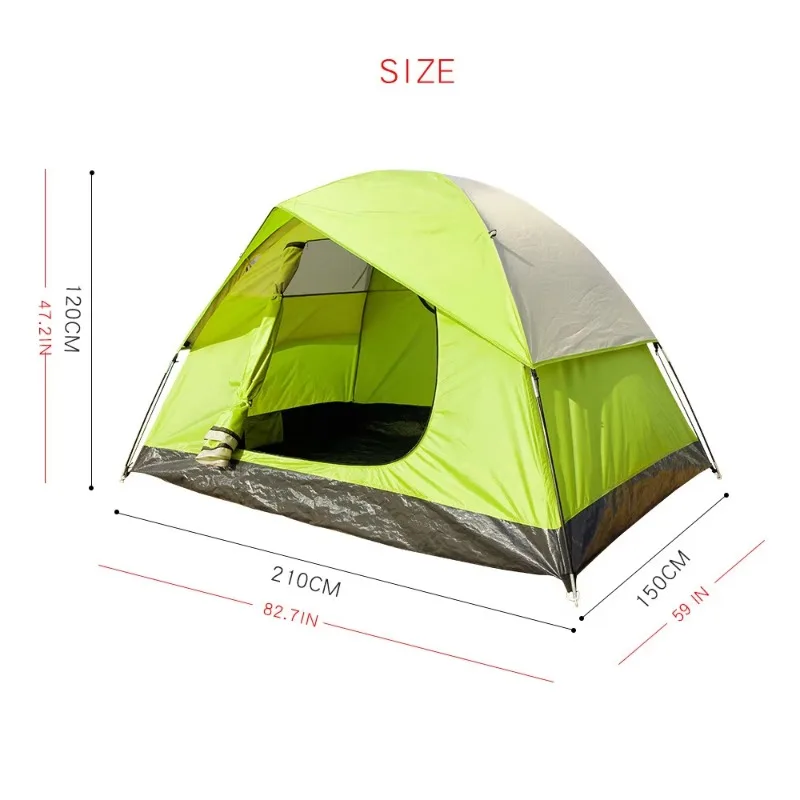 Simple high pole open waterproof tent outdoor double windproof tent camping