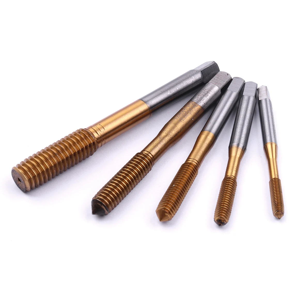 Grifos de extrusión M3/M4/M5/M6/M8 recubiertos de titanio, herramienta de mano de roscado de rosca estriada en espiral recta HSS, 1 ud.