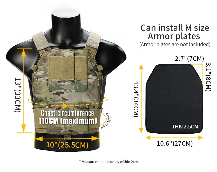 Emersongear LBT6094 Style SLICK Plattenträger Weste Mittelgroß Jagdweste Outdoor Kampftraining Nylon EM2982 – Detail 2