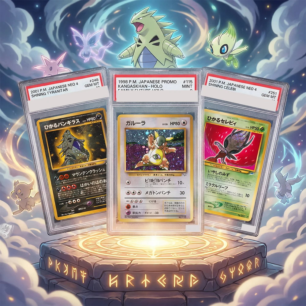 Carte de collection gradée PTCG Anime Shining Tyranitar 2001 Neo 4 Destiny Japonais 248 GEM MT 10 Étiquettes holographiques Cadeaux jouets pour enfants
