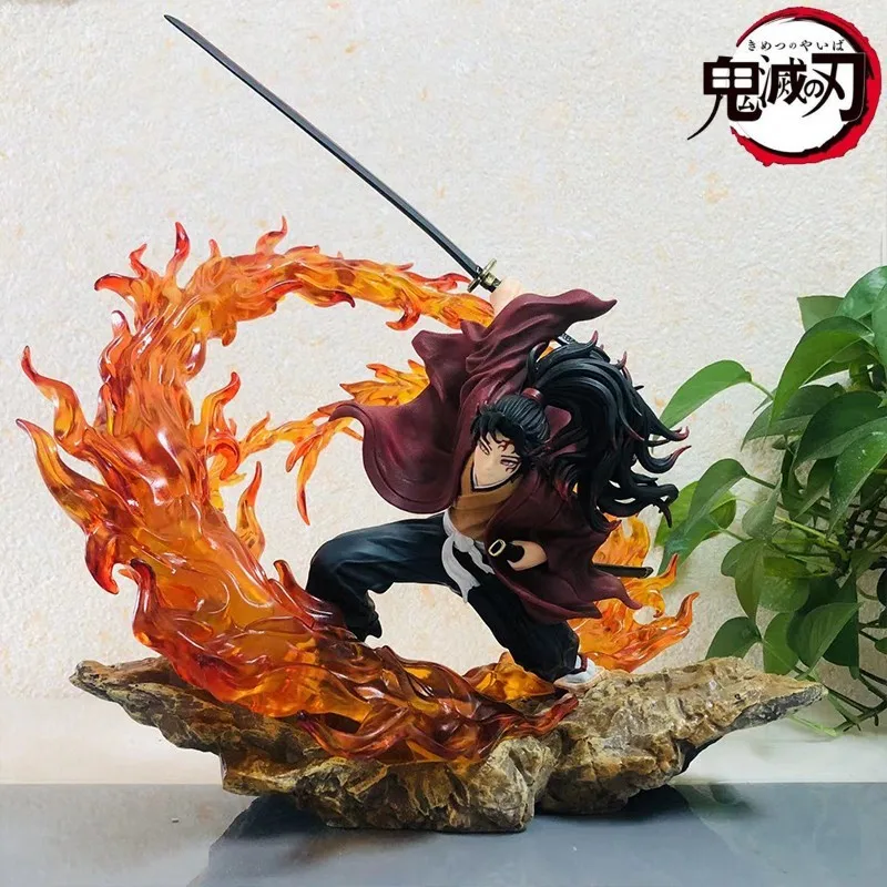 Hot 21cm Demon Slayer Kokushibo Tsugikuni Yoriichi Figure Gk Fierce Battle Action Figurine Pvc Statue Model Dolls Decor Toys