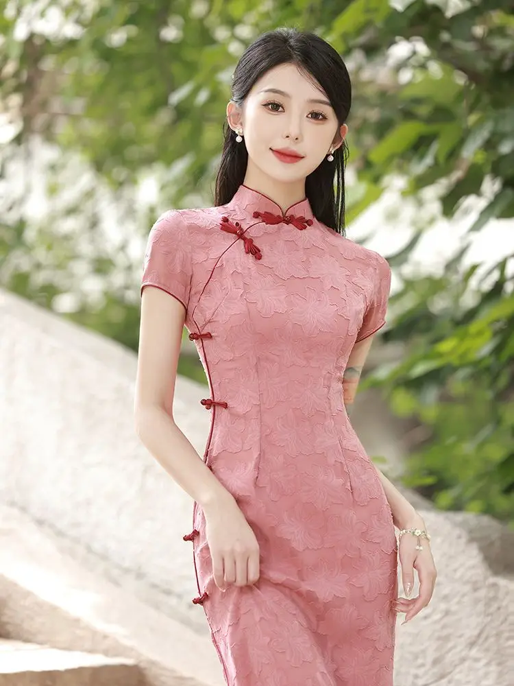 

Modified Cheongsam Young high-end Temperament Girl Summer Retro Daily Wear New Chinese Dress Small Fresh Improved Qipao