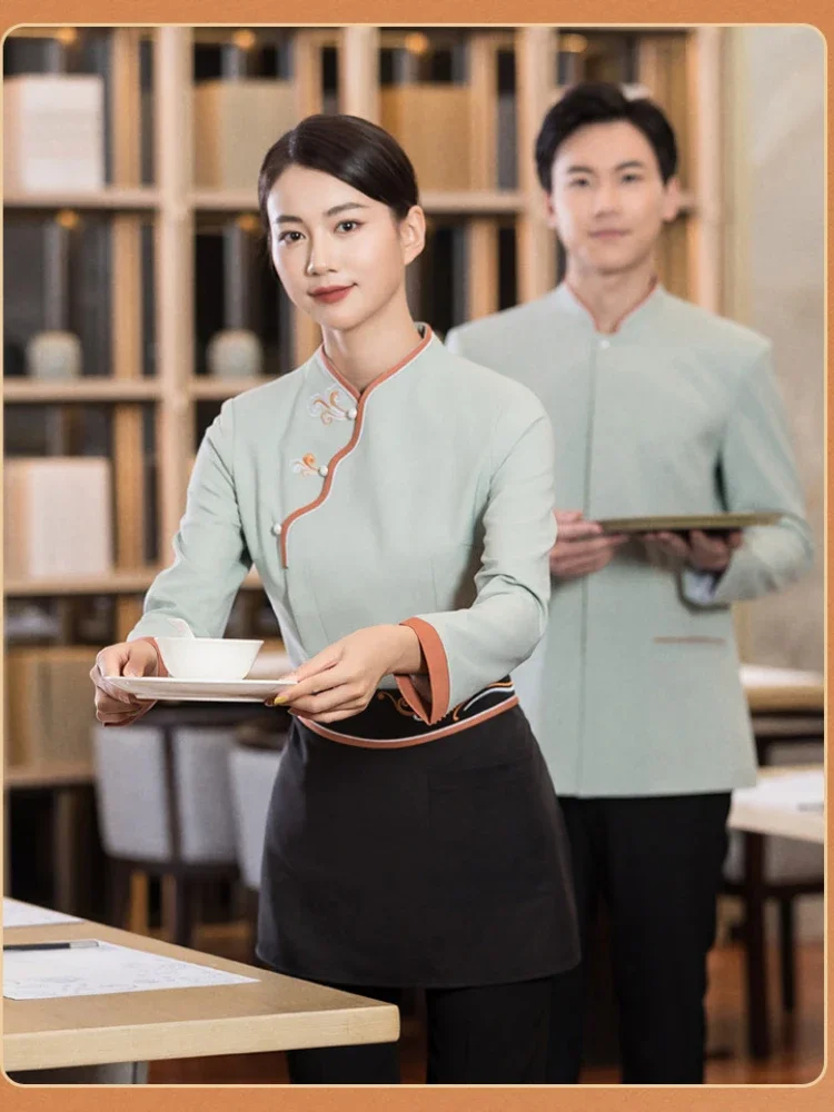 Restaurant Ober Uniform Hotel Food Service Reinigingsoverall Lange mouw Bakkerij Werkkleding Ademende Fastfoodwinkelblouse