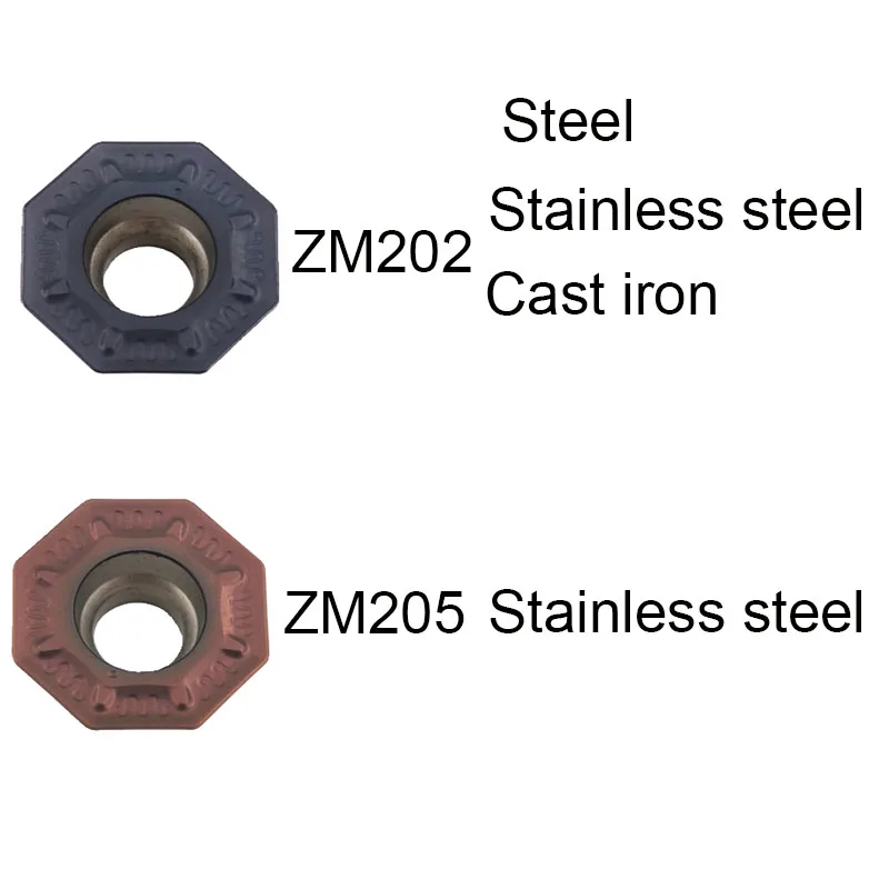 10PCS OFMT05T3 PVD coating CNC Single-sided octagonal surface milling insert fast feed Milling Inserts