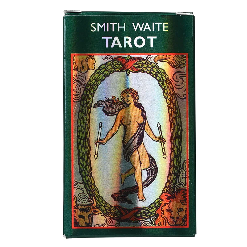 Smith Waite English Holographic Tarot Cards Deck Shinning Fortune Telling Divination Oracle Cards Family Leisure Table Games