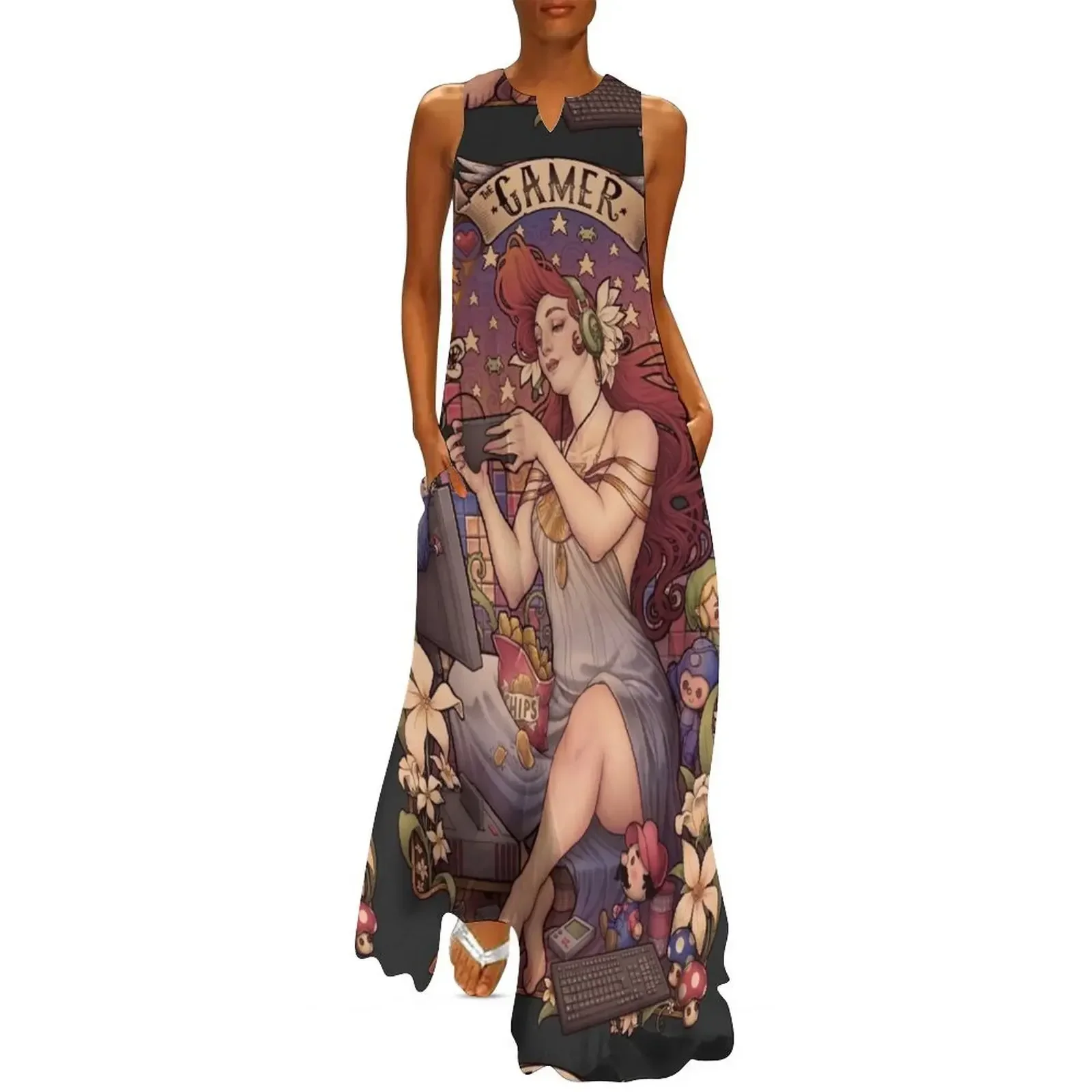 

Gamer girl Nouveau Long Dress summer dresses ladies 2025 Female dress loose summer dress luxury woman evening