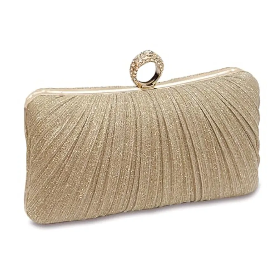 

Clutch Purse for Women, Evening Bag with Removable Chain Strap Elegant Handbag for Wedding/Prom/Cocktail/Party