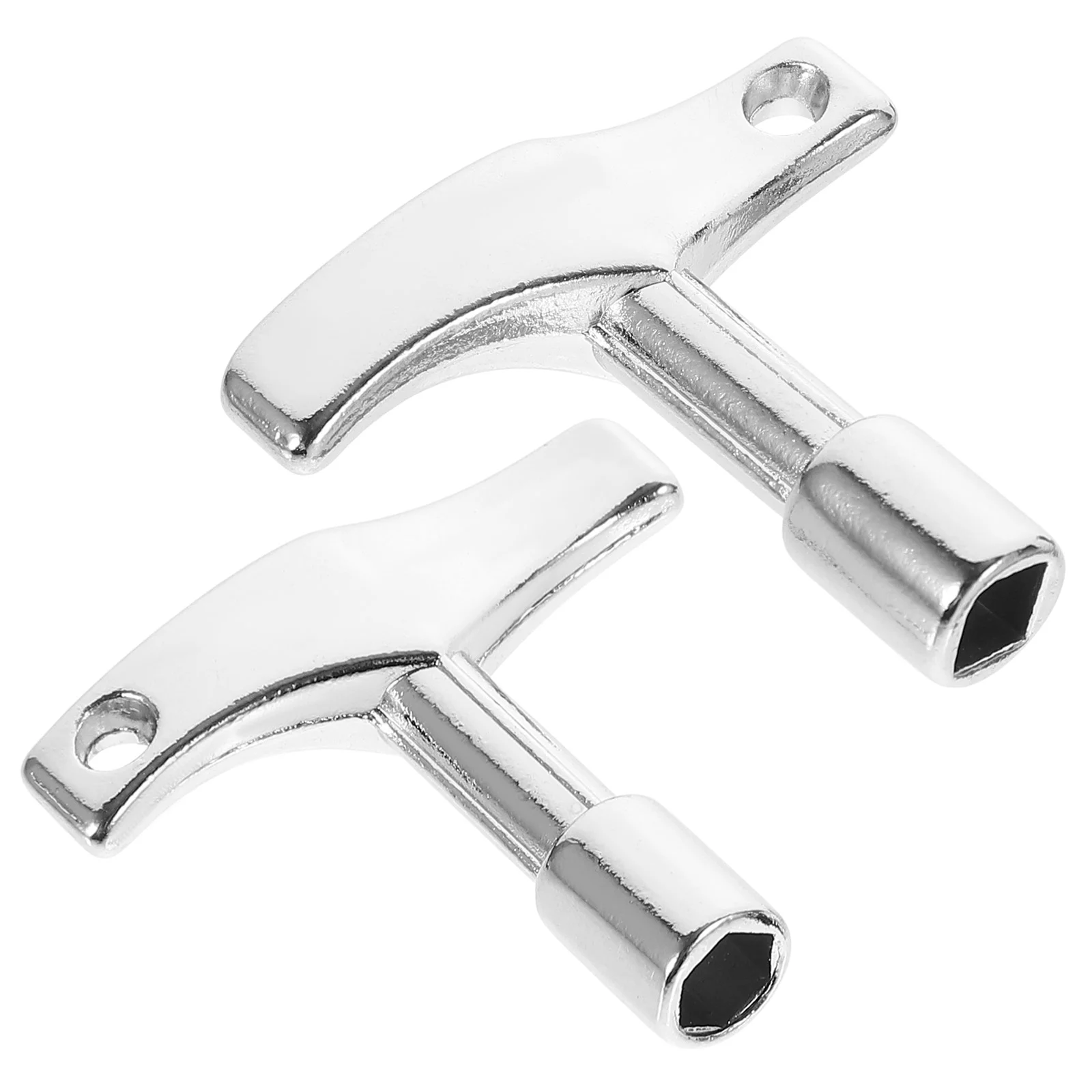 

2 Pcs Hexagonal Square Zinc Alloy Tuning Key Drum Keys Metal Instrument Parts Drums Tools Wrenches