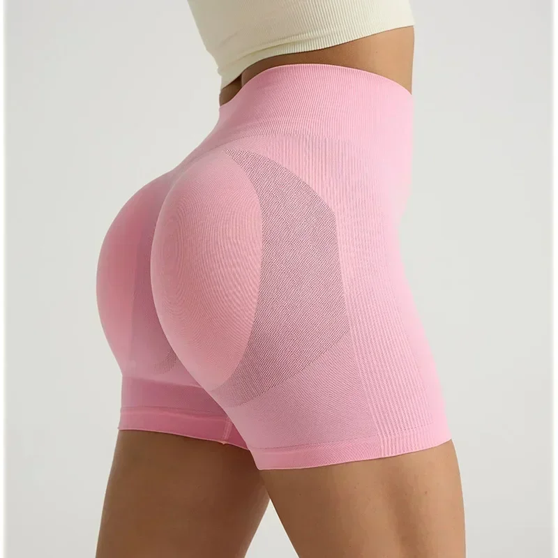 여성 스포츠 피트니스 반바지 높은 허리 섹시 곡선 엉덩이 반바지 꽉 요가 바지 야외 착용을위한 사이클링 반바지 실행