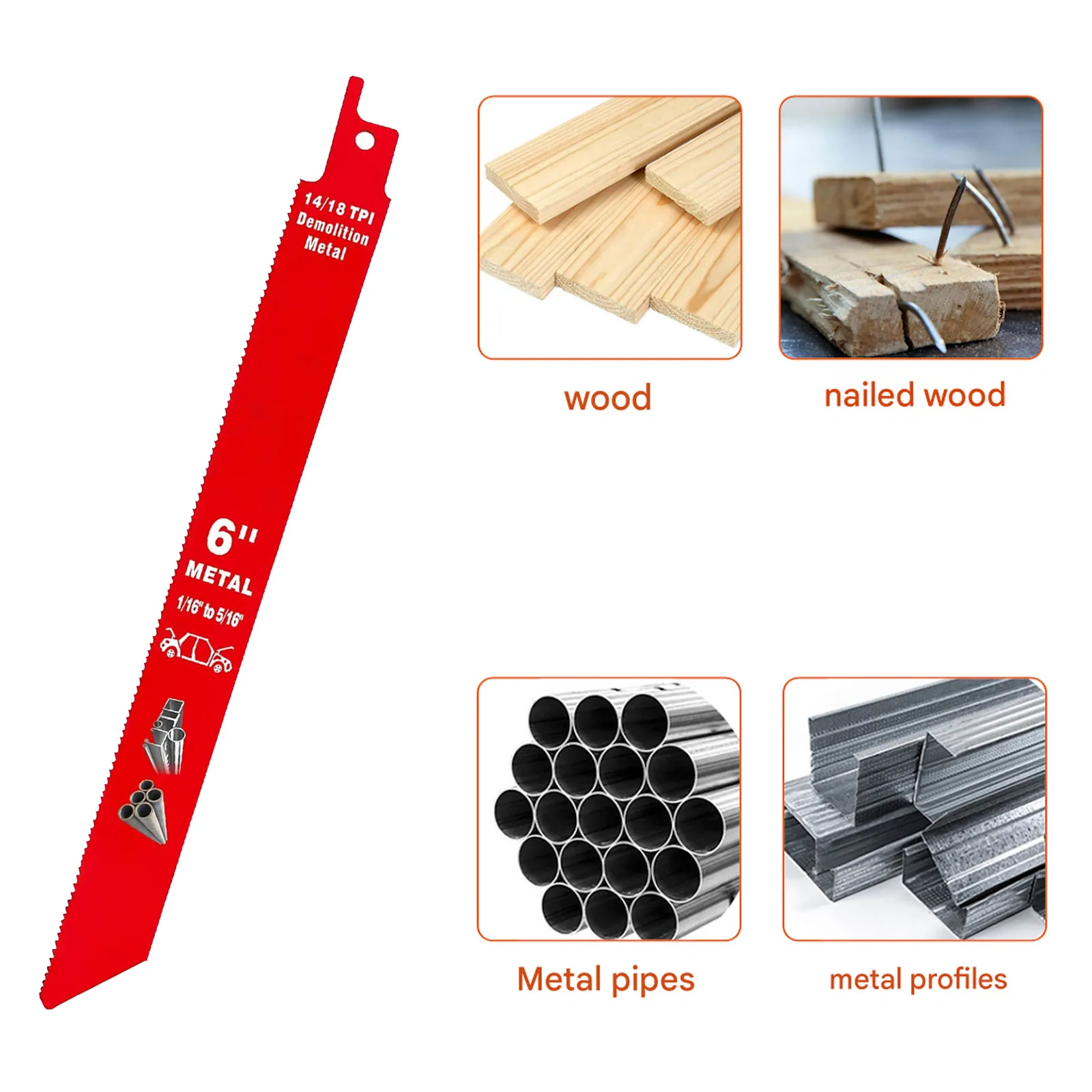 25 قطعة من شفرات المنشار السريعة BIM - شفرات حصان ترددية مدمجة بالخشب/المعادن/المسمار للتهديد والبناء #2