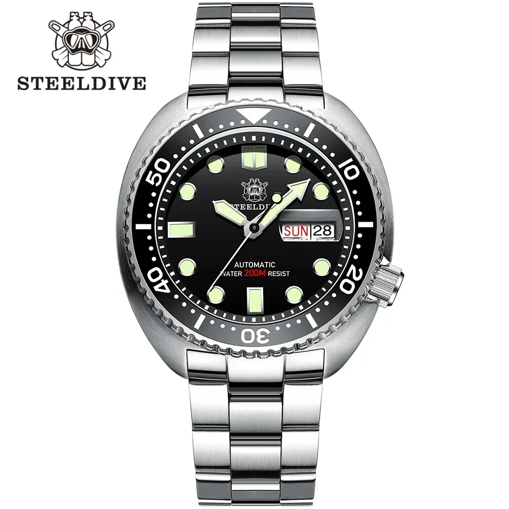 STEELDIVE SD1972 Fully Automatic Mechanical Men\'s Wristwatch NH36 Movement Luminous 20Bar Waterproof Watch