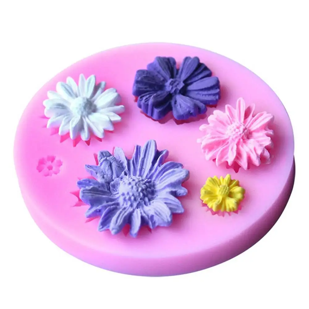 3D Flower Silicone Molds Fondant Craft Cake Candy Chocolate Sugarcraft Ice Pastry Baking Tool Mould