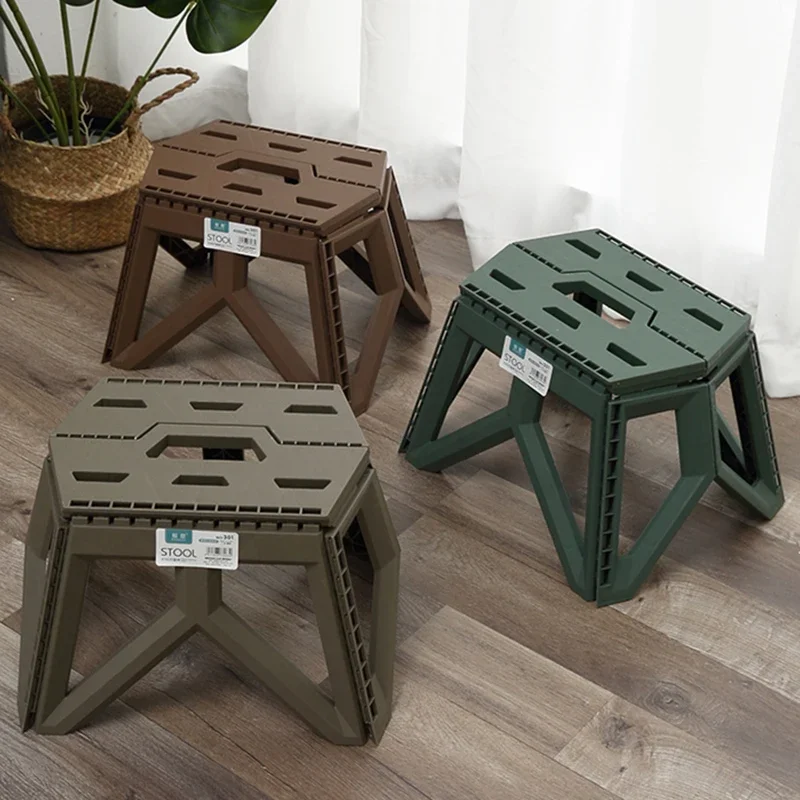 Hot Sale Modern Storage Folding Stool Strong Portable Plastic Stools Eco-friendly Home Foldable Solid Step Stool for Adults