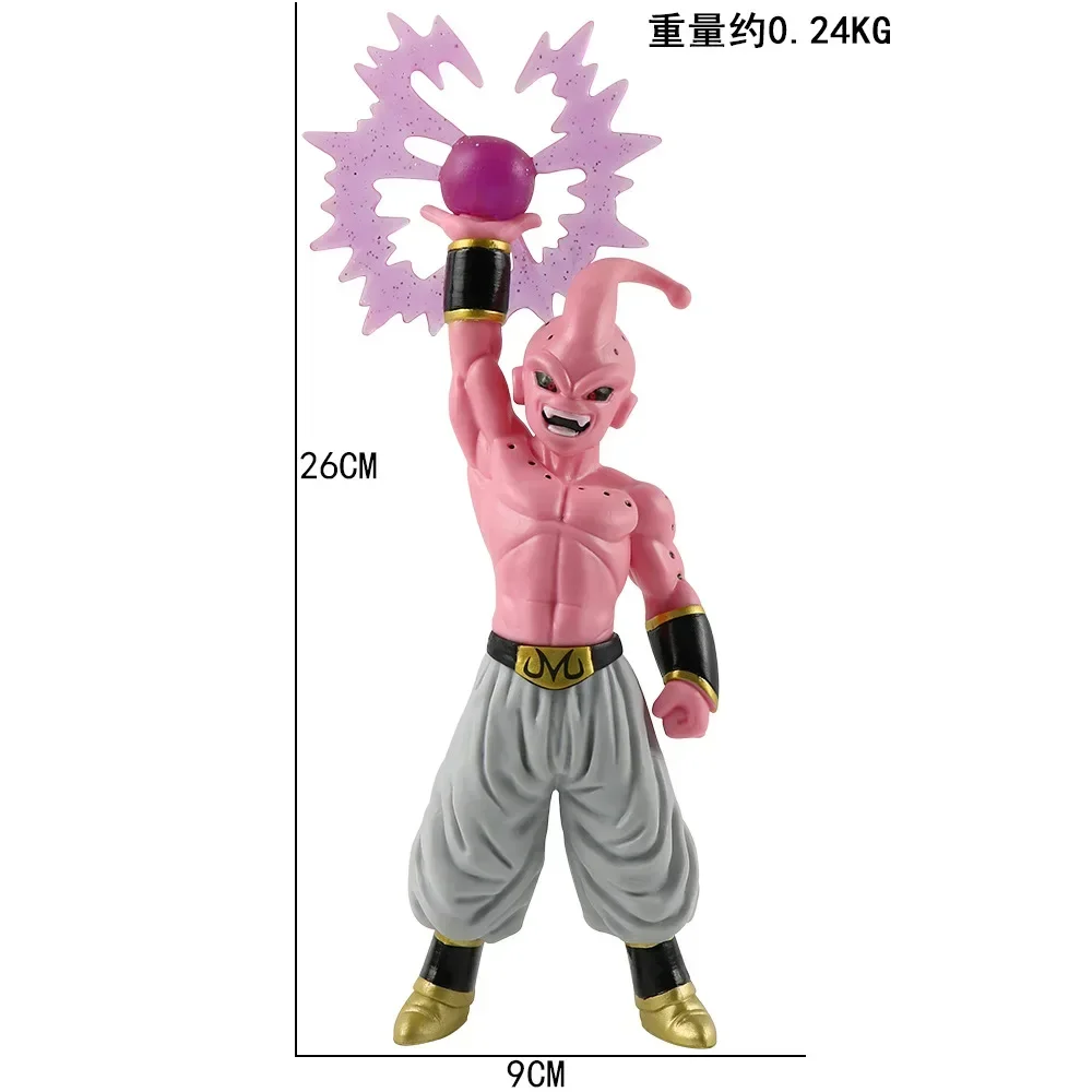 Bandai Dragon Ball Z Figura Anime, GK Buu Figurine, PVC Modelo Estátua, Collectible Decoração de Mesa Brinquedos, 25cm