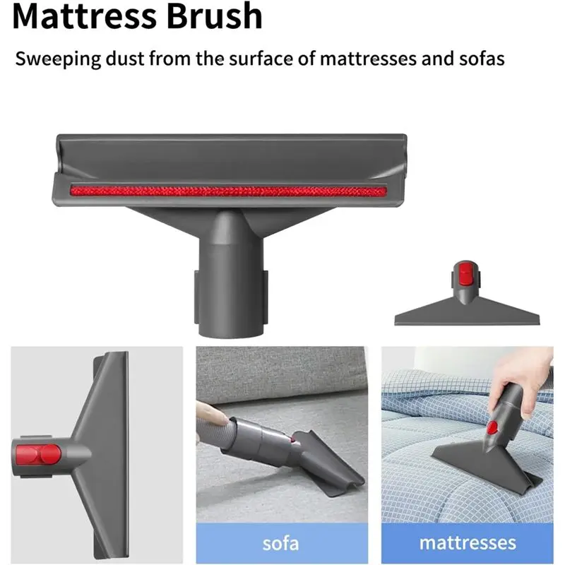Eco-friendly Pet Flexible Hose Mattress Brush Crevice Brush Replacement For Dyson V7 V8 V10 V11 V15 Vacuum Cleaner Accessories