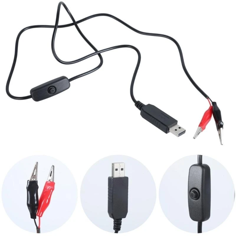  USB 5V to 1.5V Step Down Clip Cable Fixed Voltages Converters Line for LED Light
