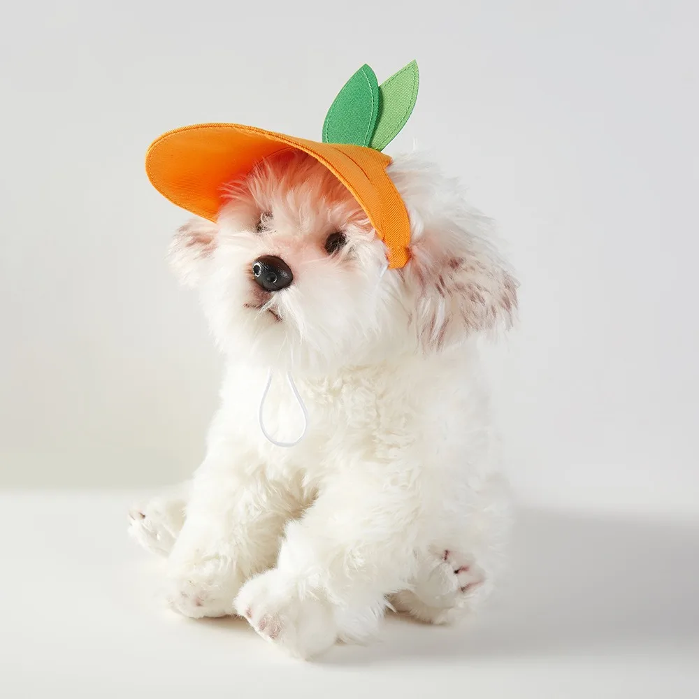 

Pet Accessories Orange Dog Sun Hat Breathable Comfortable Dog Sunshade Adjustable Pet Baseball Cap Outdoor Indoor