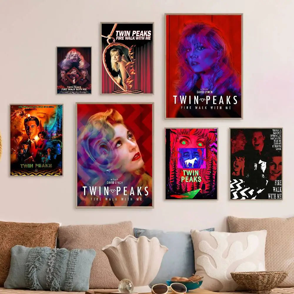 توين بيكس المسلسل التلفزيوني يظهر الملصقات خمر لزجة ورق أبيض ملصق DIY غرفة بار مقهى غرفة جدار ديكور #6