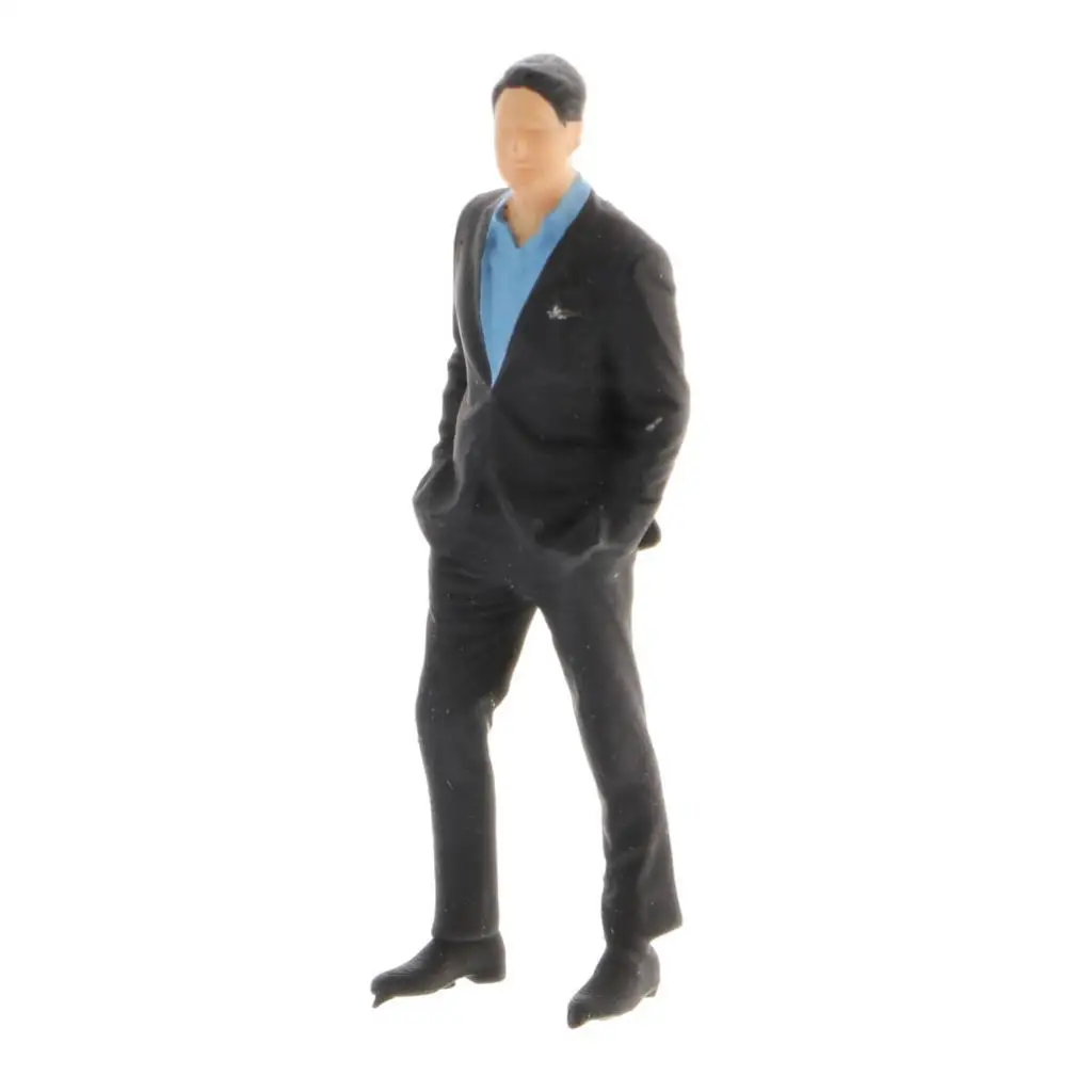 Escala 1:64 S modelo pintado à mão saudação clássico masculino figura decoração de mesa