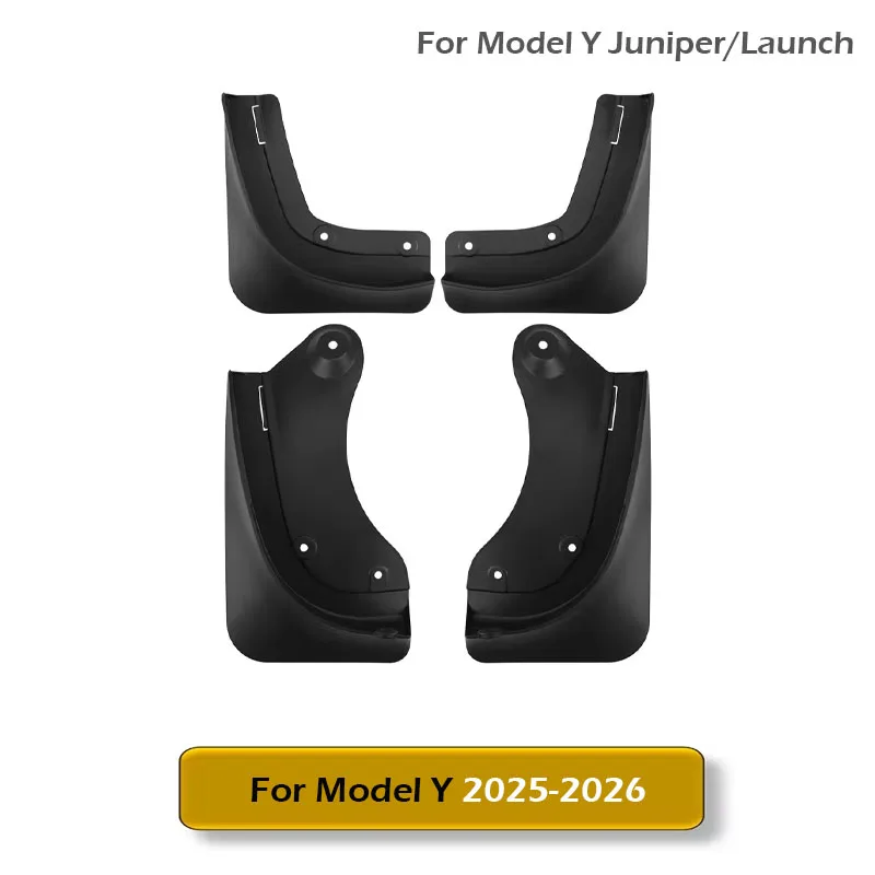 Spatlappen voor Tesla 2020-2024 2025 Model Y Juniper Spatschermen Spatbord Geen boren Geen tape Alle weersomstandigheden Spatlappen Accessoires