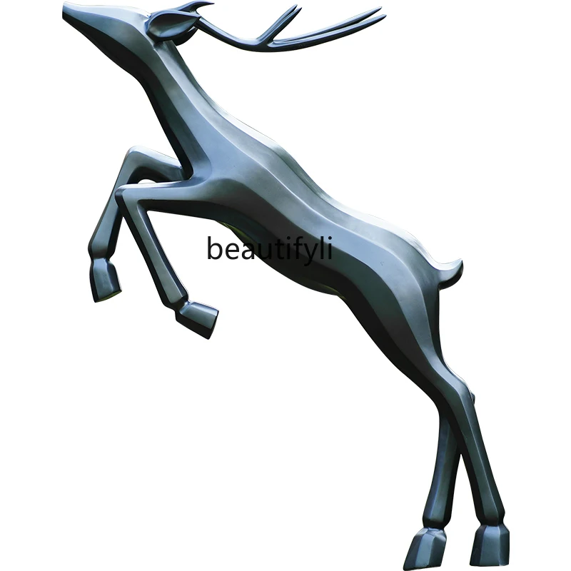 Outdoor Simulation Animal Deer Engraved Garden Landscape Sketch Landscape Decoration Hotel Mall Park Floor-Standing Decorations