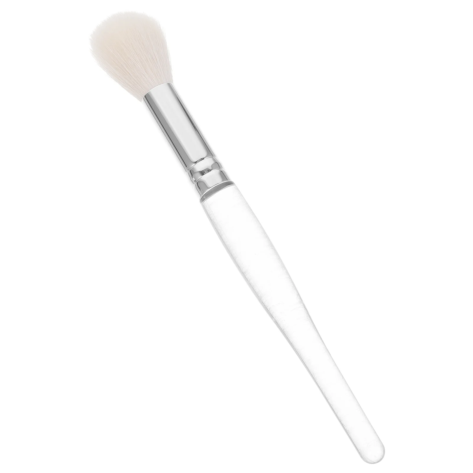 Brocha de maquillaje de pelo de oveja, resaltador de colorete compacto, sombra de nariz, brocha de maquillaje pequeña, ligera, fácil de llevar, cara de mujer