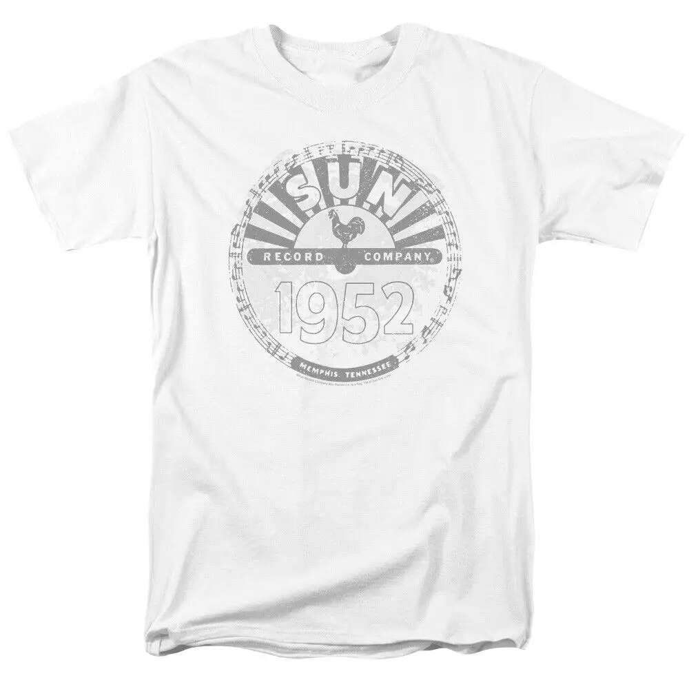 Sun Records Crusty Logo T Shirt Licensed Classic Rock N Roll Music Merch White