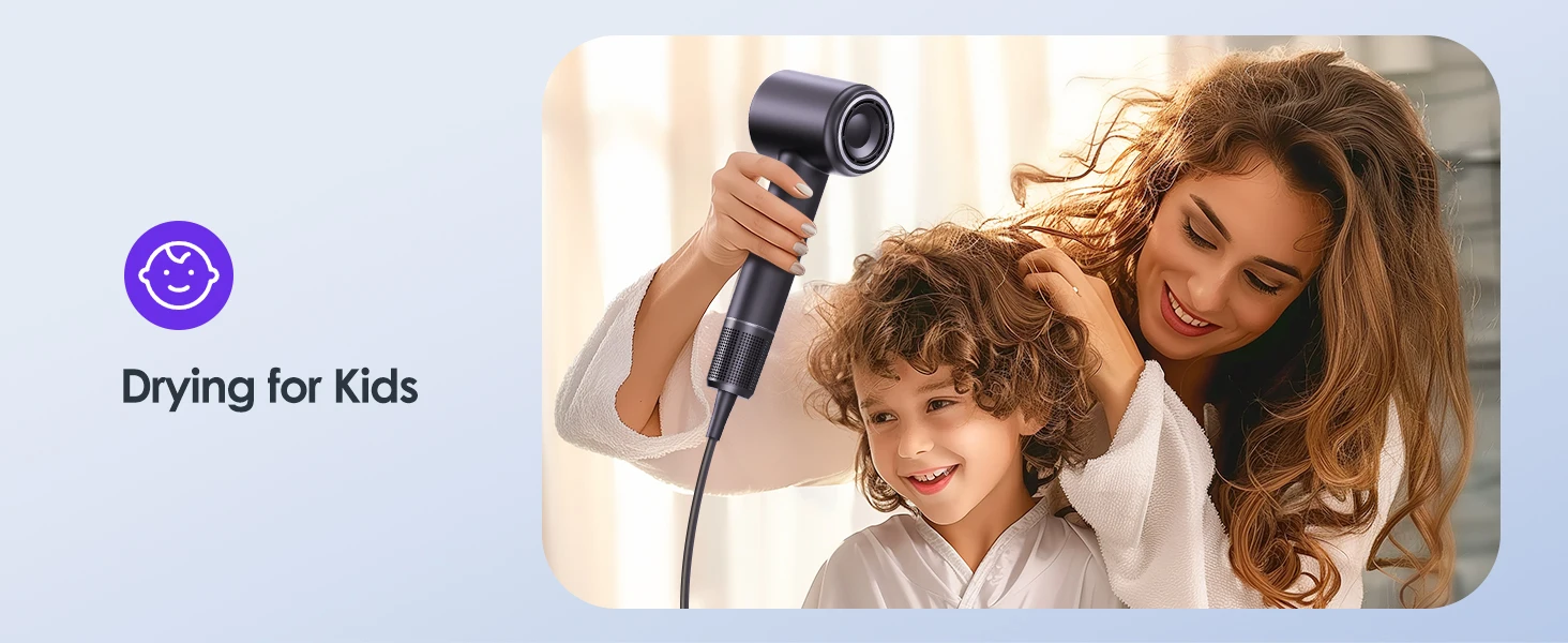 BOPCAL Electric Hair Dryer 120000RPM Brushless Negative Ions Blow Dryer 1500W Super Powerful Wind Lownoise Profession Salon HairDryer