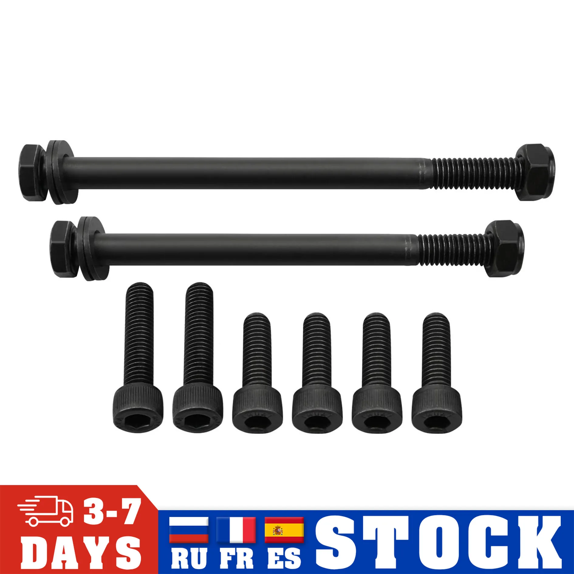 NICECNC Rear Bearing Carrier Bolts Black Kit For Yamaha Blaster 200 YFS200 YFS200SE 1988-2006 Carbon Steel 90101-10678-00 ATV