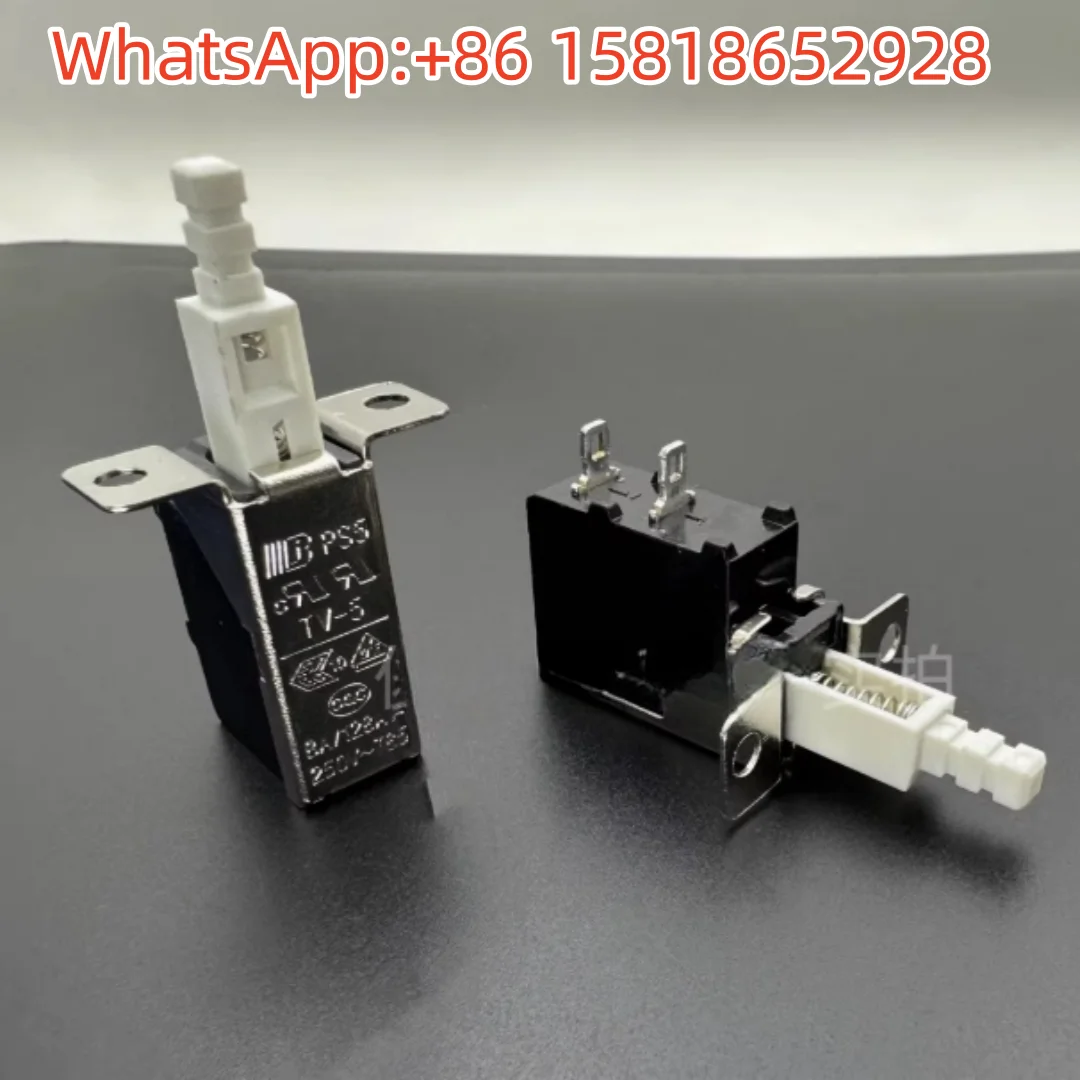5pcs PS5 TV-5 with Lock Switch Button 8A Straight Key Self-Locking Adjustable Power Key Button Taiwan Beljia BEJ