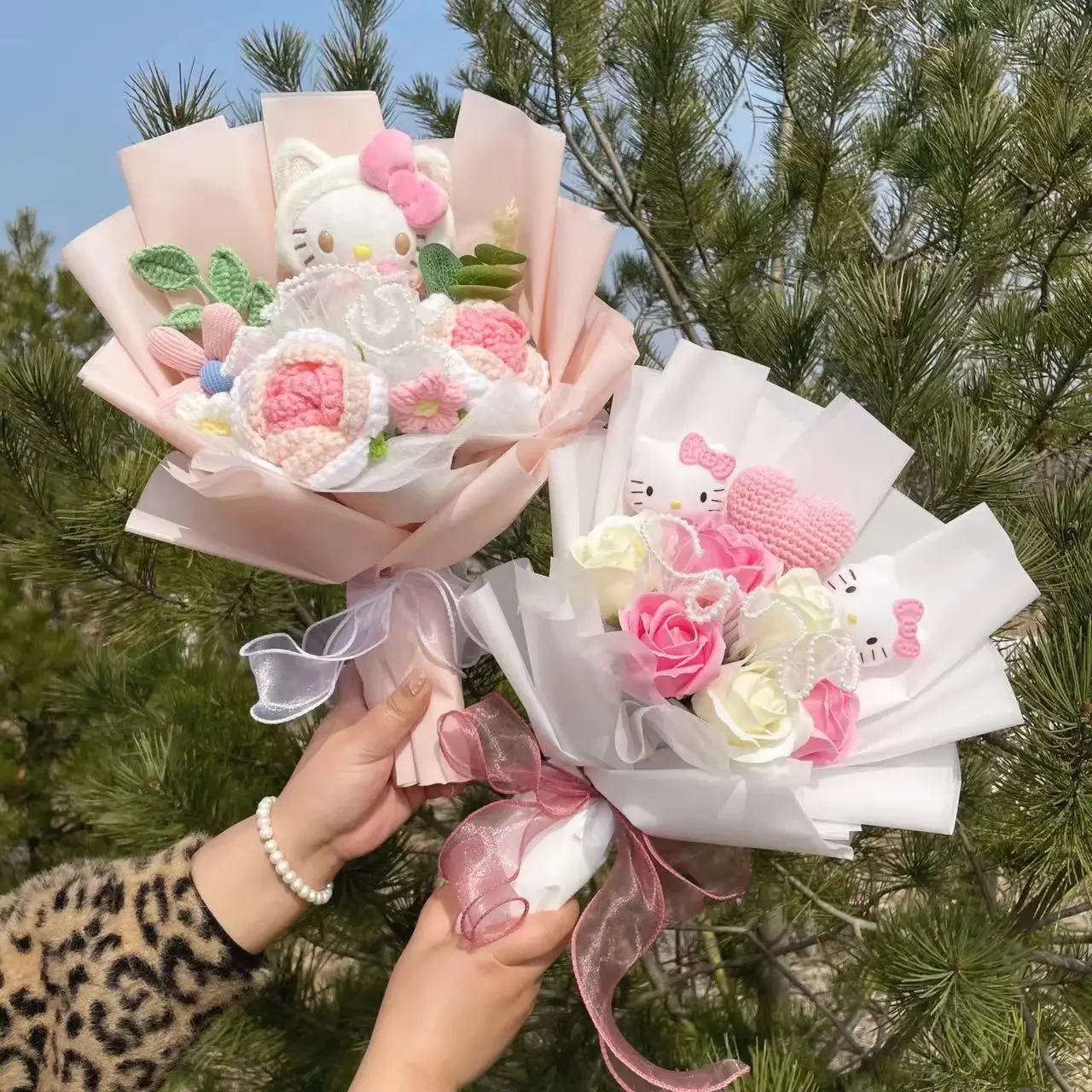 Sanrio Series Kitty Cat Mother's Day Graduation 520 Gift Valentine Day Birthday Gift Girlfriend Flower Bouquet