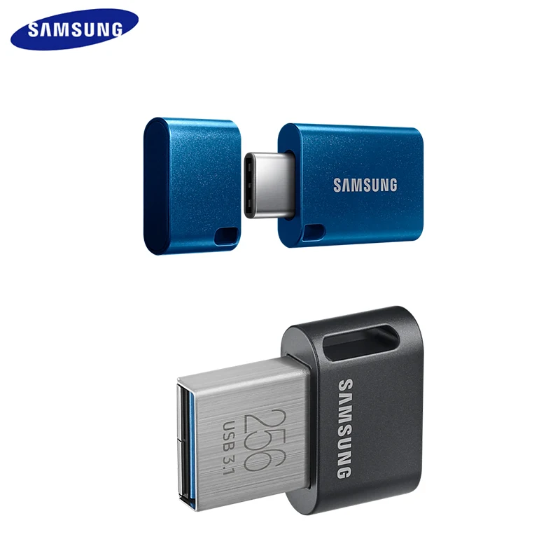 Imagem -06 - Samsung-mini Metal Usb Flash Drive 64gb 128gb 256gb até 400mb Barra de Disco Stick Fit da Plus