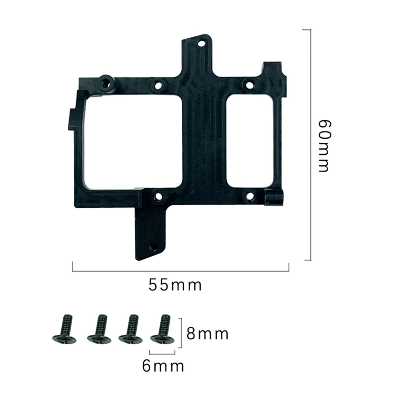 ขายึดเซอร์โวกระปุกเกียร์โลหะ LD-P06สำหรับ ldrc LD-P06 LD P06 Unimog 1/12รถบังคับวิทยุชิ้นส่วนอัปเกรดรถยนต์สีดำ