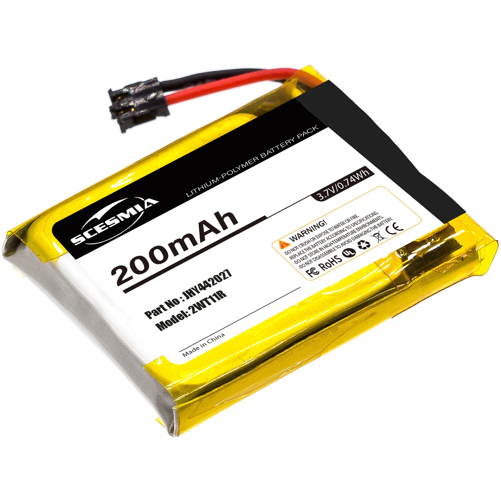 Remote Start and Entry Systems 200mAh Battery for Compustar JHY442027 Fits Compustar Pro RFX T2 RFX-P2WT12-SS 2WT11R 2WT11R-SS