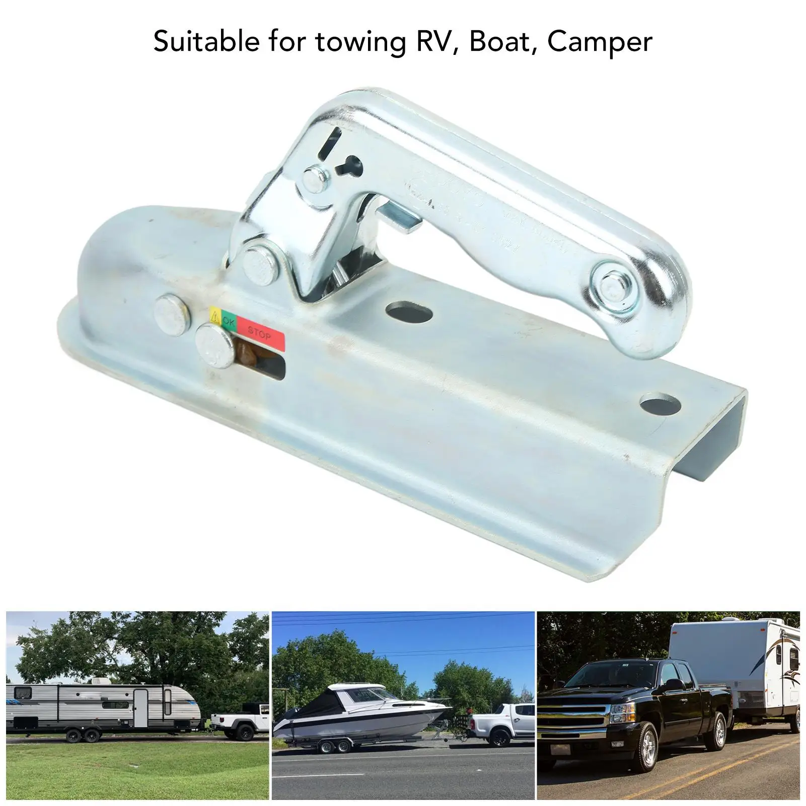 Trailer Hitch Coupler Easy Lock Straight Trailer Coupler for rv for camper for boat