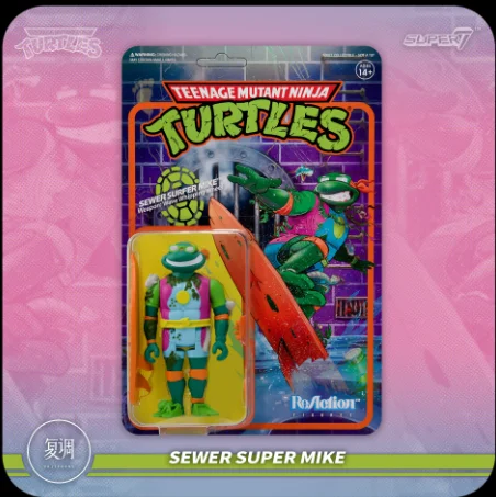 Super7 Teenage Mutant Ninja Turtles Collectible 3.75 Inch Reaction Figures Wave 6 Napoleon Bonafrog Raph Chrome Dome Triceraton - view 2