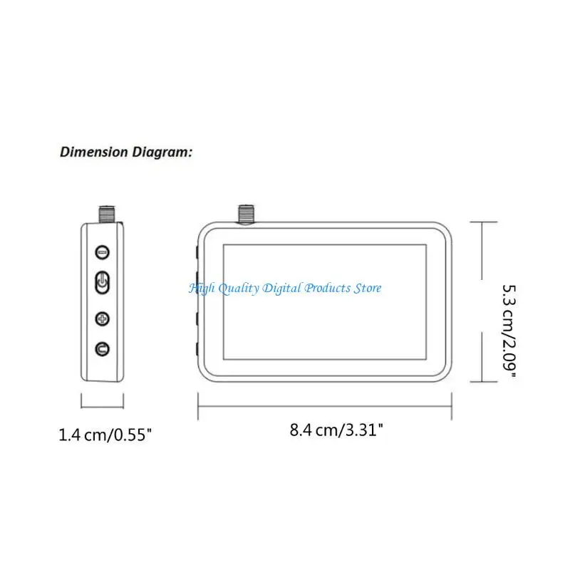 U2JE LS-5804 3“ Mini FPV Monitor LCD Handheld Screen Auto Search 16:9 Display Ratio