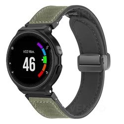 Magnetic Silicone Leather Band For Garmin Forerunner 735XT Watch Bracelet Strap Loop For 220 230 235 620 630 Approach S5 S6 S20