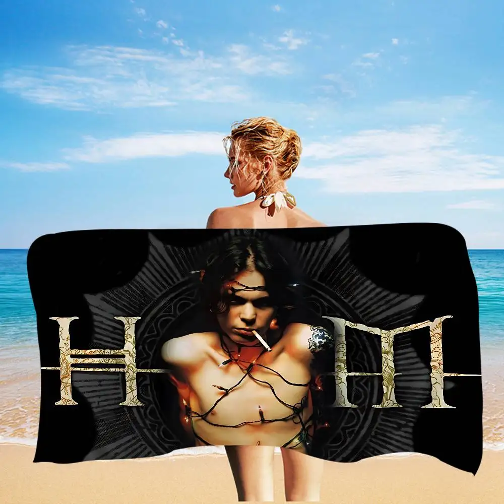 Rock Band H-HIM Microfiber Printed Beach Towel Mountain Climbing Yoga Beach Swimming Running Absorbent Soft Towel