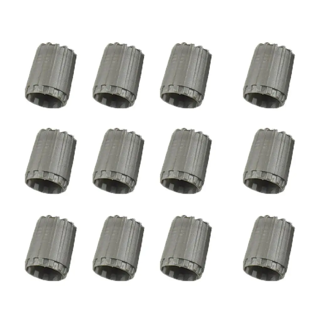 12 Pieces Grey Service Kit Tire Valve Stem Caps Set High Quality