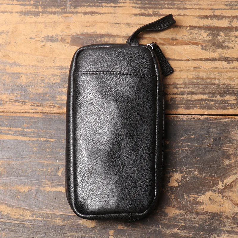 

LJ-30041 Мужская кожаная сумка, женский кожаный длинный кошелек на молнии, портативная сумка для мобильного телефона большой емкости