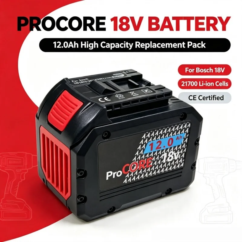 18V 12000mAh ProCORE replacement battery, for Bosch 18V cordless tools BAT609 BAT618 GBA18V 21700 high power 5C power cell