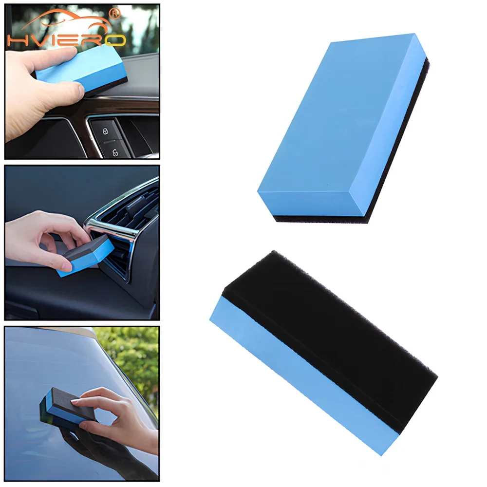 5PCS/10PCS Car Ceramic Coating Sponge Automobiles Glass Nano Wax Coat Applicator Pads Sponges Auto Waxing Polishing Auto Washers