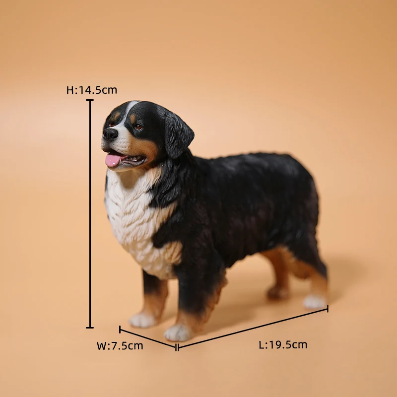 JXK 1/6 Bilancia Simulazione Carino Onesto Resina Nera Montagna Bernese Animale Domestico Modello di Cane per 12 pollici Figure Giocattolo Ornamento Regalo