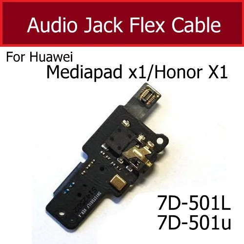 Headphone Audio Jack flex cable For Huawei MediaPad X1 Honor X1 7D-501L/U Earphone Port flex cable replacement