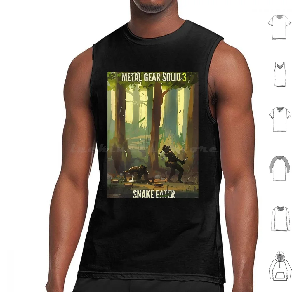 Metal Gear Solid Tank Tops Print Cotton Raiden Armstrong Gamer Lifestyle Gaming Fashion Gaming Monsoon Ps1 Reptile