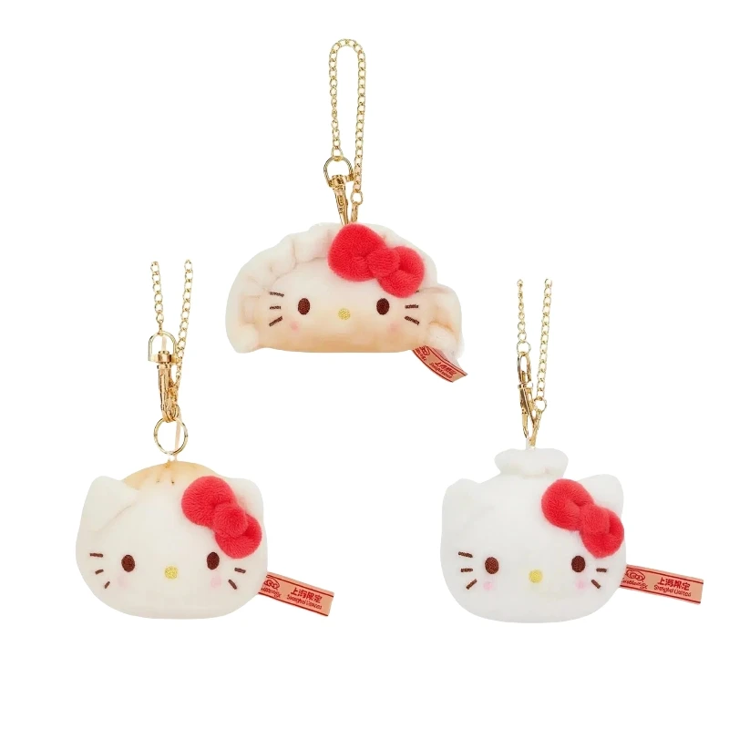 

Новая серия Sanrio Breakfast, ограниченная серия, плюшевая игрушка, брелок, жареный на сковороде Baozi Hello Kitty, рюкзак с клецками, очаровательные модные подарки