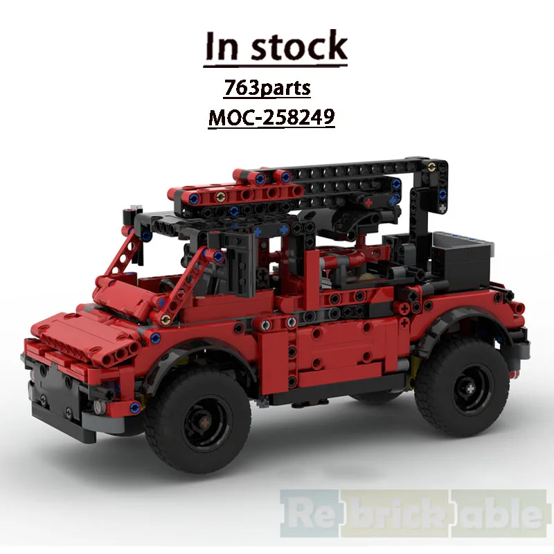 

MOC-258249 City Traffic Rescue Service Tow Truck Building Block Model 763 Parts M Boys Children's Birthday Christmas Toy Gift