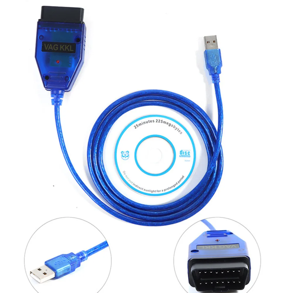 1 Pcs VAG-COM 409 Com Vag 409.1 Kkl USB Diagnostic Cable Scanner Interface 2022 New