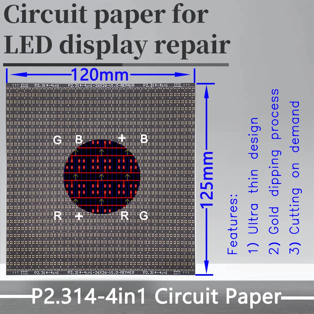 P2.314-4in1 Circuit Paper,120X125mm ,Used for repairing damaged PCB pads